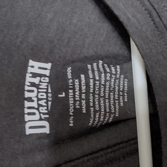 Duluth Trading Co Mid Grey Long Sleeve Crewneck Tshirt Size Large - Picture 2 of 3